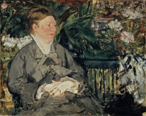 Mme Manet i vinterhagen